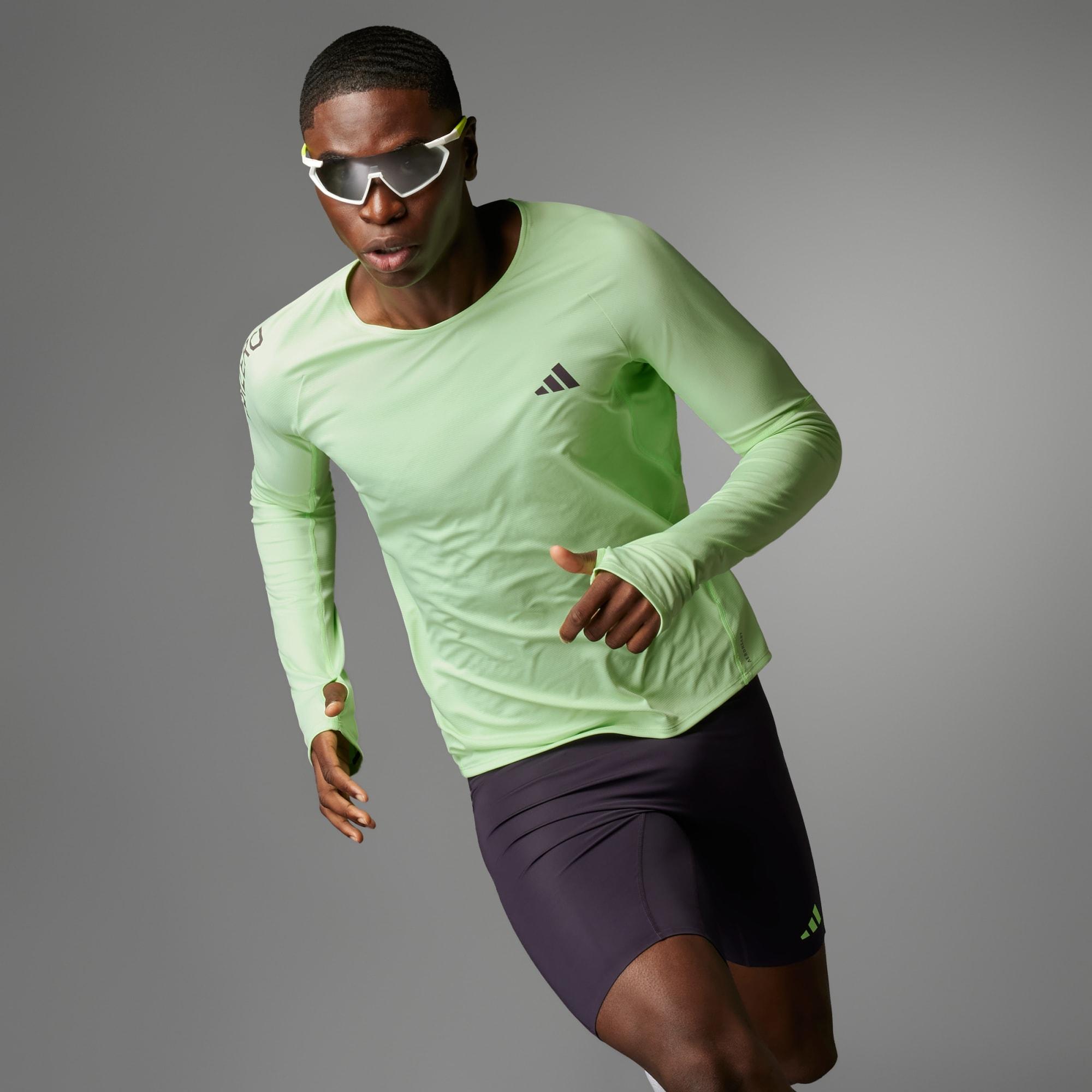 adidas Adizero Running Long Sleeve Long-sleeve Top in Green