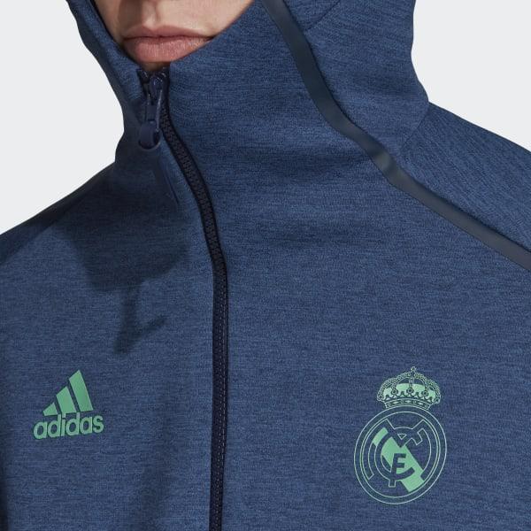 adidas Synthetic Real Madrid Z.n.e. Hoodie in Blue for Men | Lyst