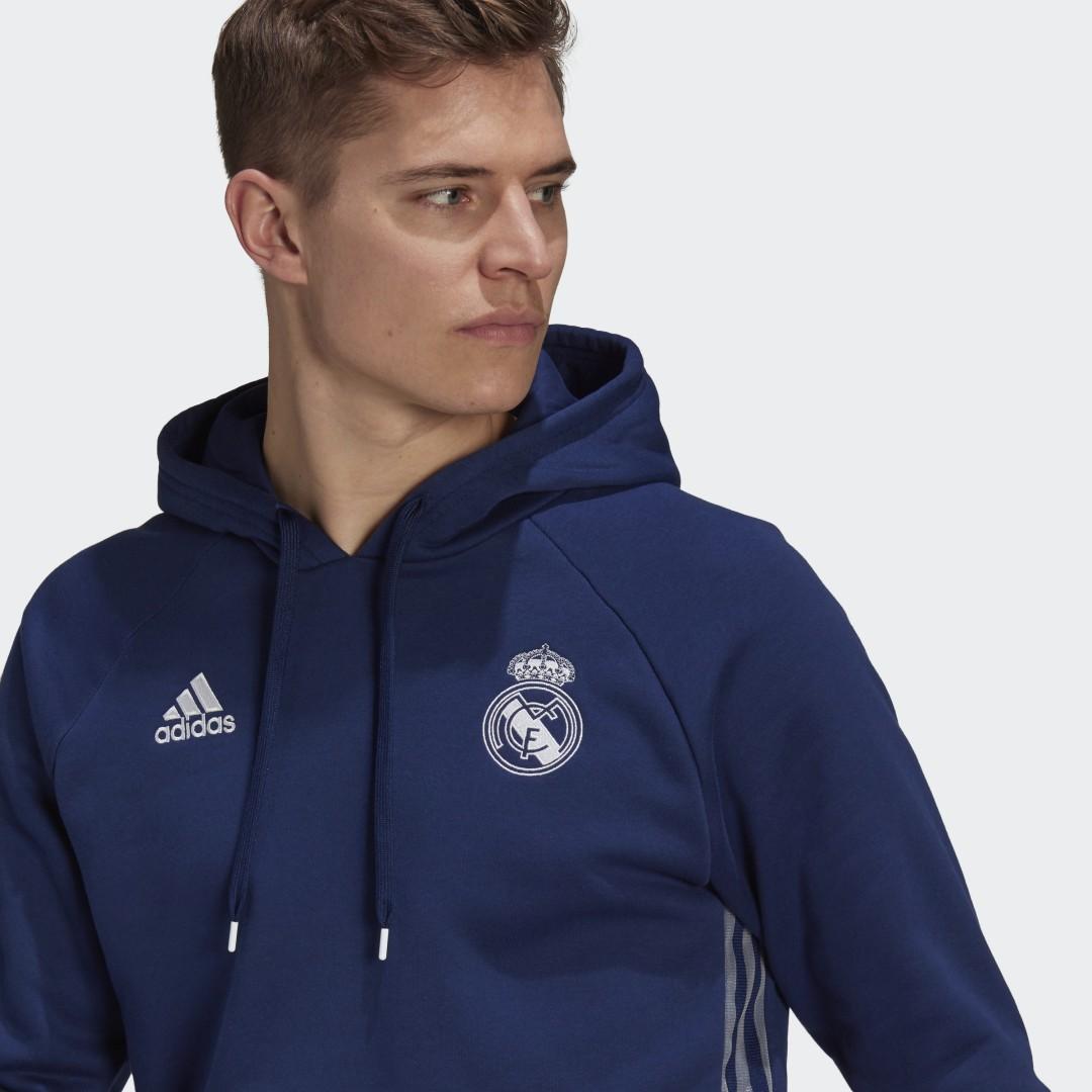adidas Fleece Real Madrid Travel Hoodie in Blau für Herren - Lyst