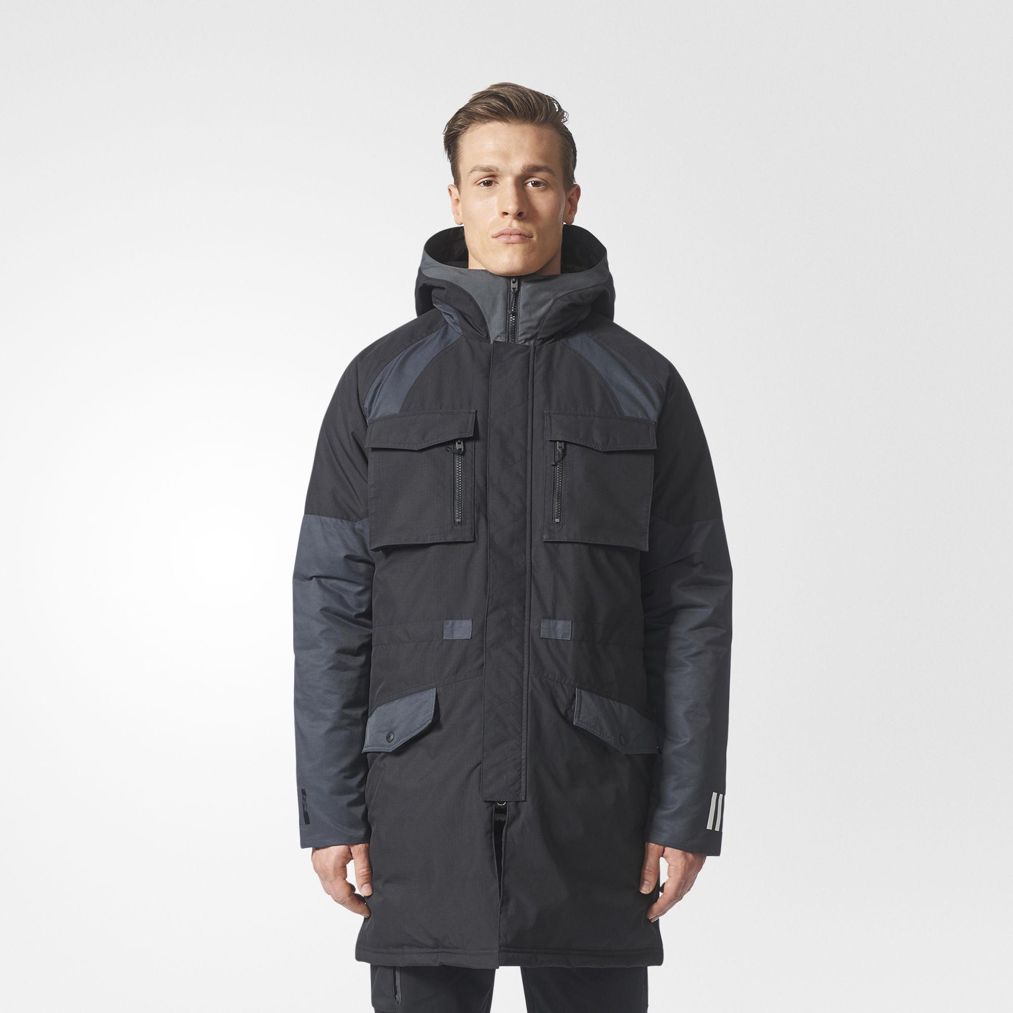 adidas white down jacket