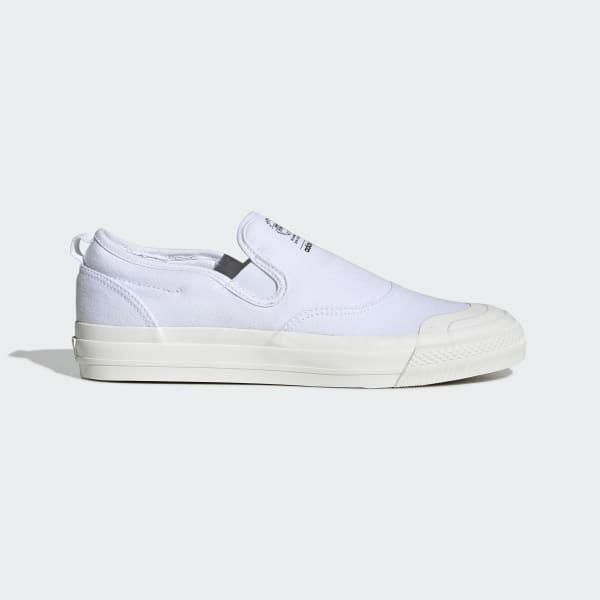adidas nizza slip on white