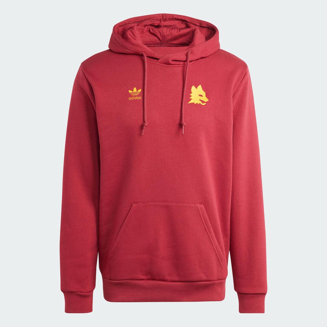 adidas AS Rom Essentials Trefoil Hoodie in Rot fur Herren Lyst DE