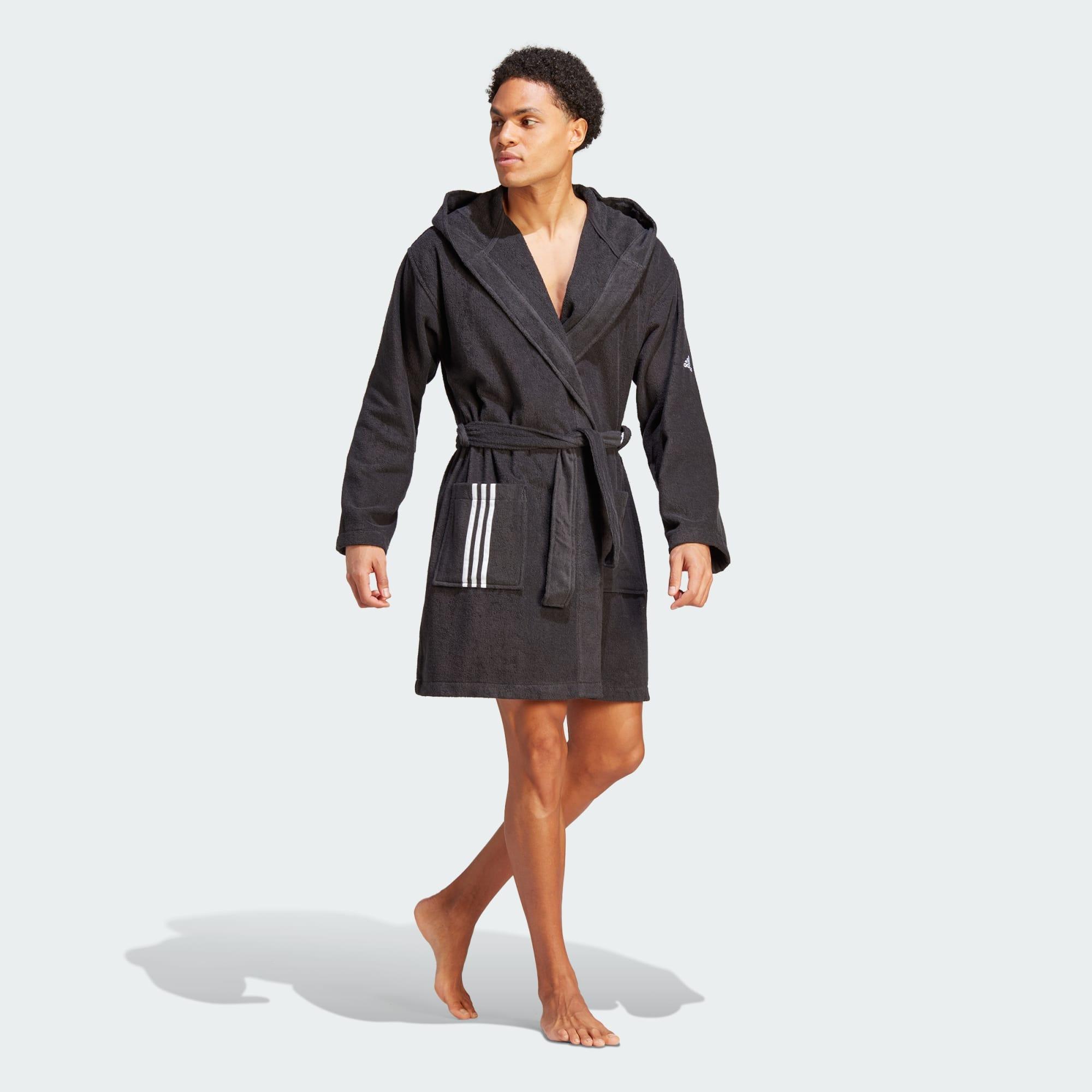 adidas Dressing Gown in Black | Lyst UK