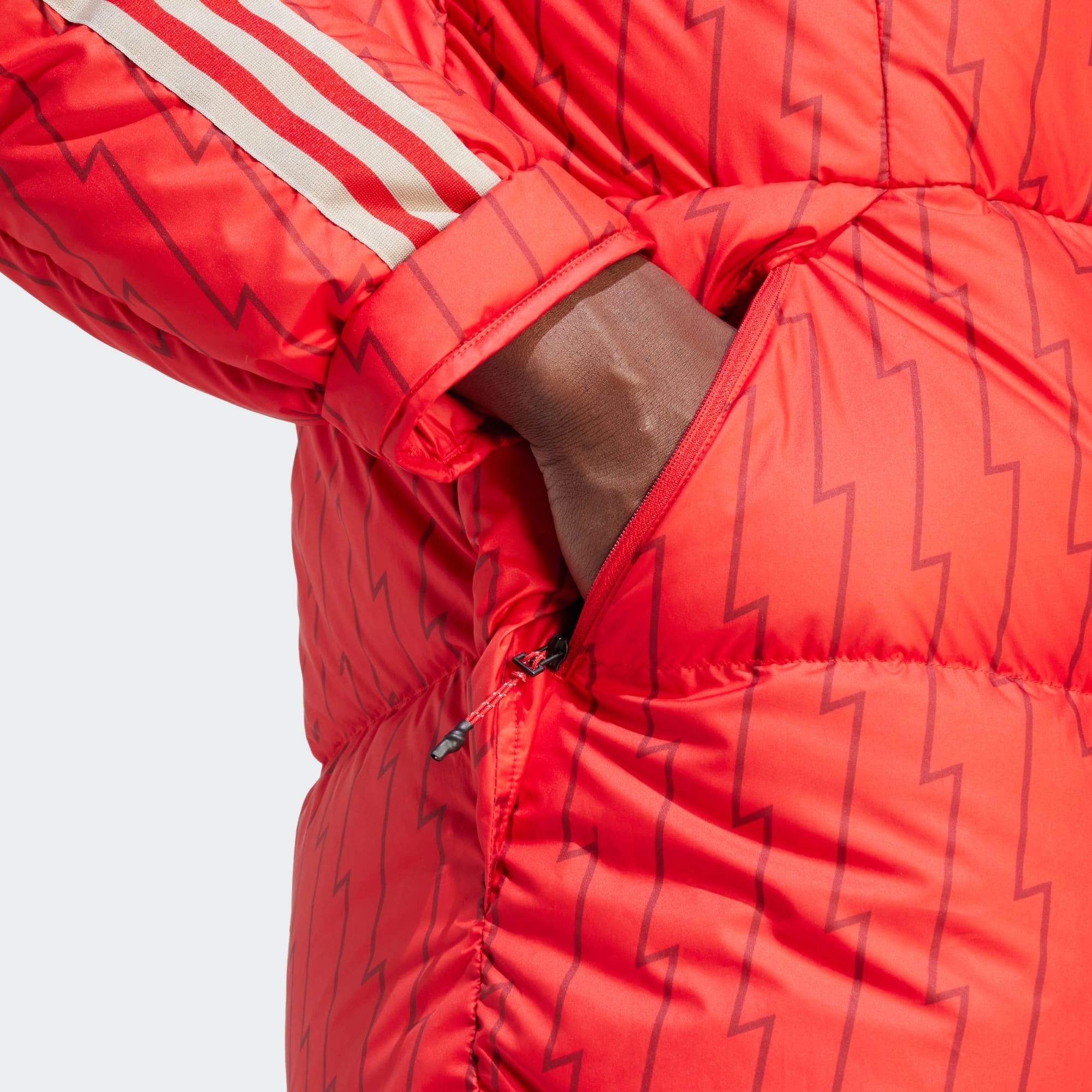 adidas Arsenal Dna Down Coat in Red for Men | Lyst UK