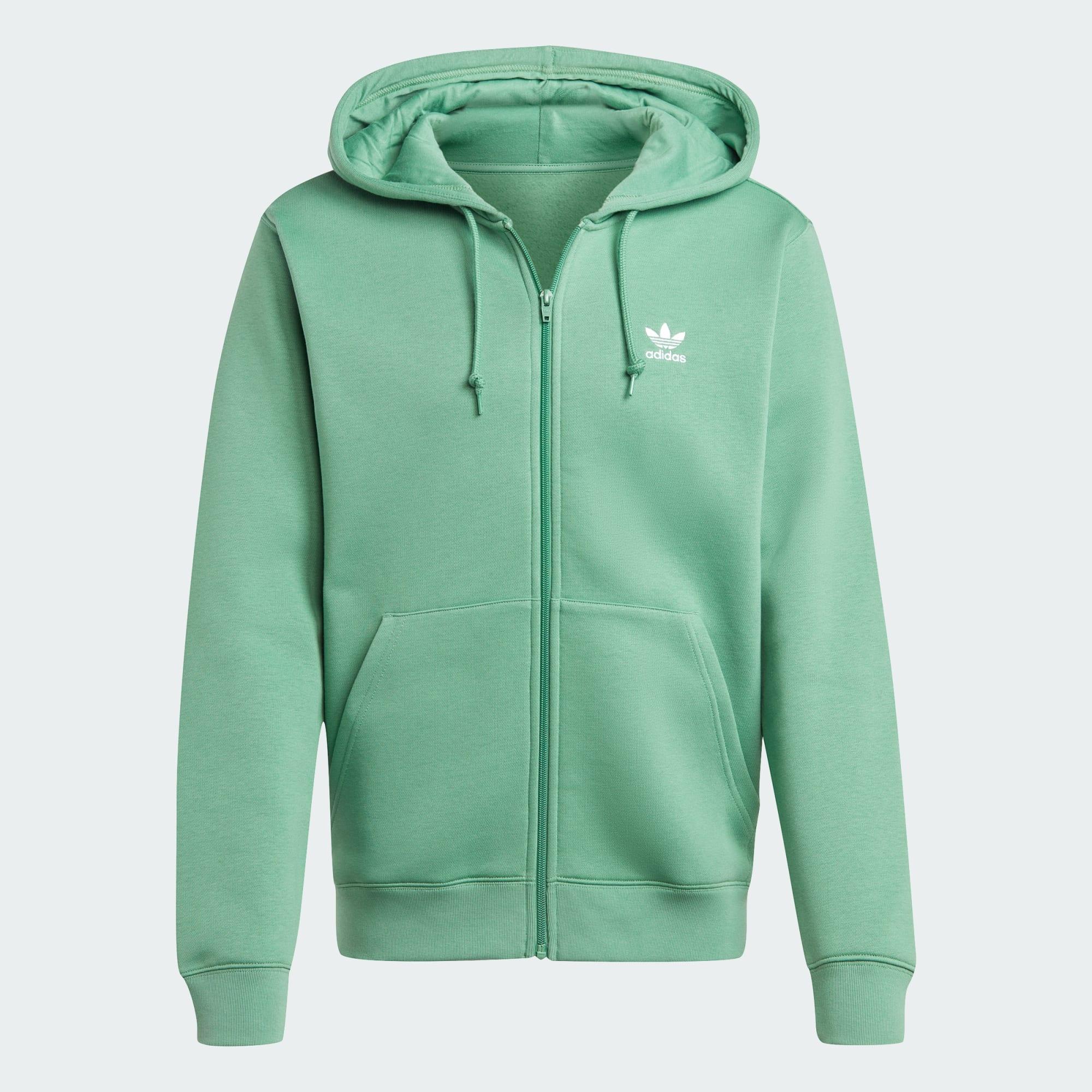 adidas Originals Trefoil Essentials Full-zip Hoodie in Green for