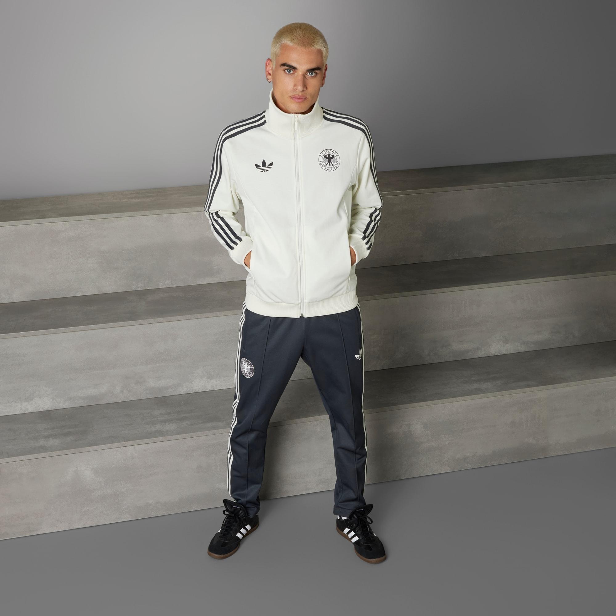 adidas Germany Beckenbauer Track Top in Grey Lyst UK