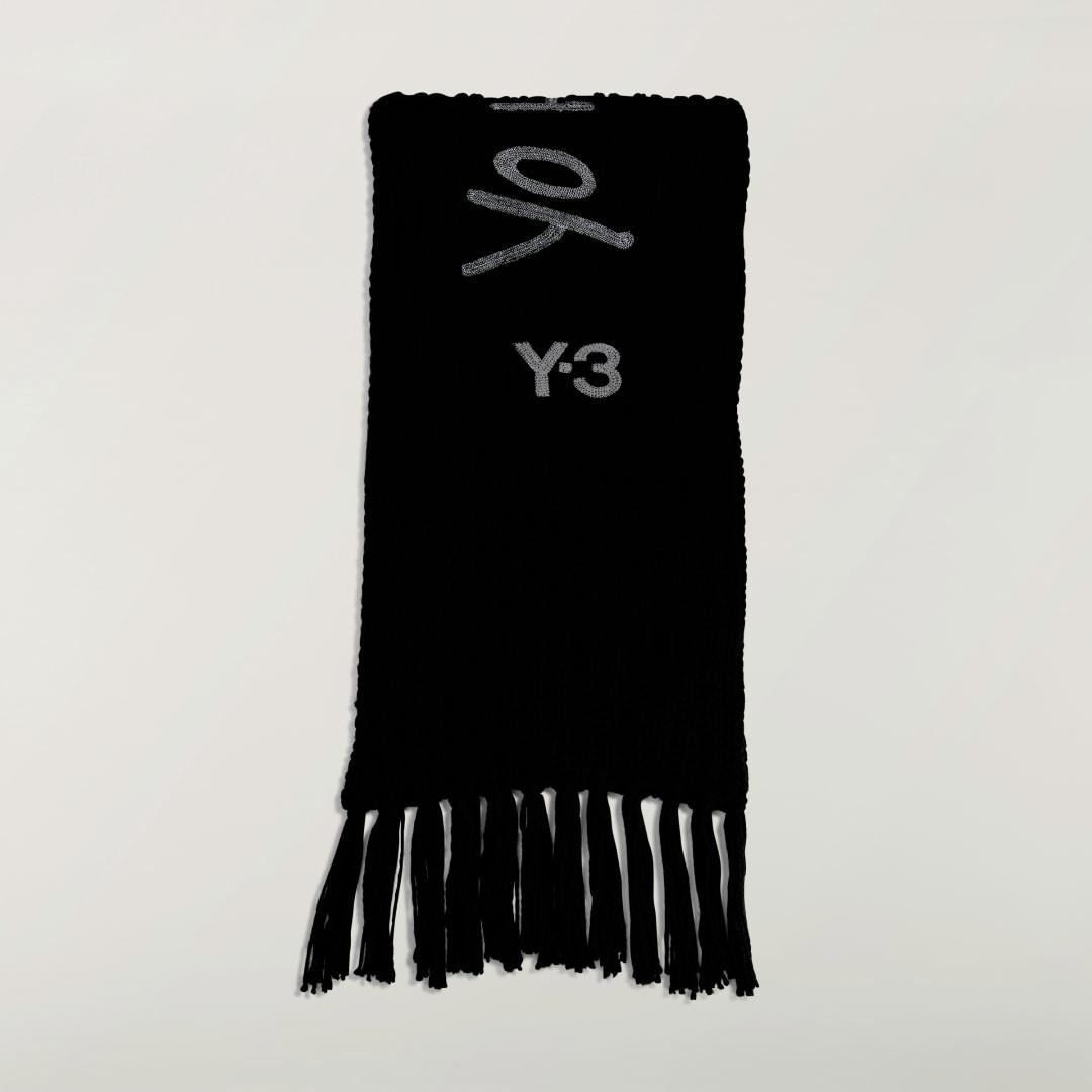 adidas Y-3 Oversized Chunky Knit Scarf in Black Lyst UK