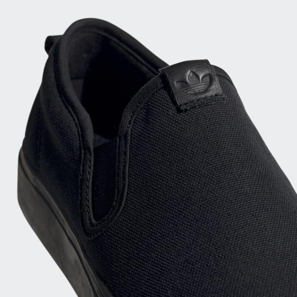 adidas nizza slip on black