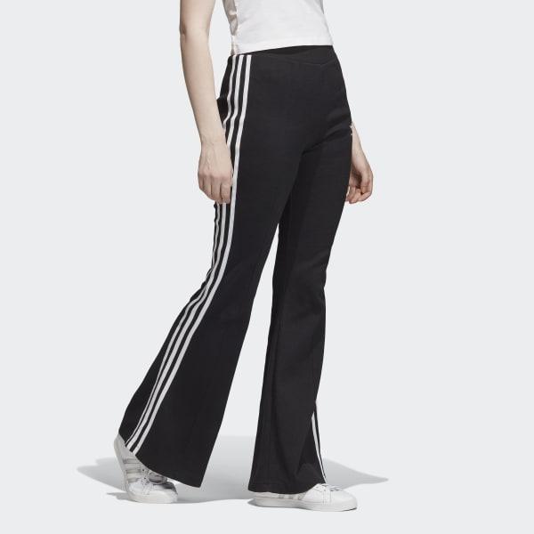 adidas originals bellista three stripe cuffed joggers in black