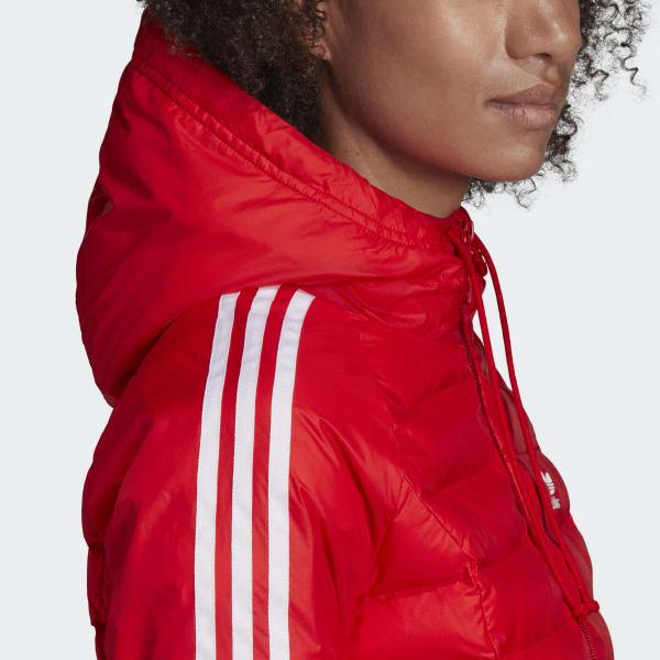 adidas Synthetic Slim Jacket in Red - Lyst