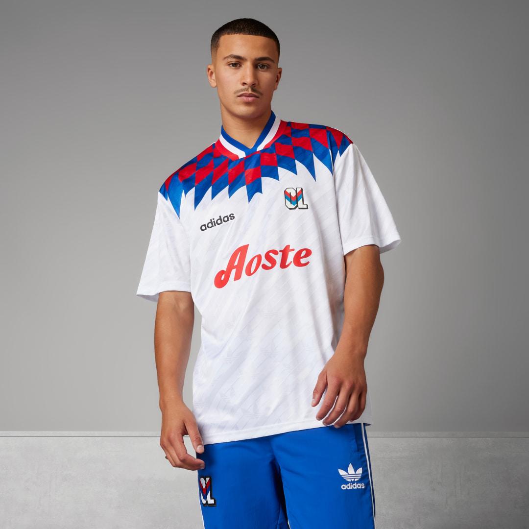 ウェア adidas Olympique Lyonnais OG 95-96Jersey Lyon Track Top OG 95/96 - Royal Blue/White/Red