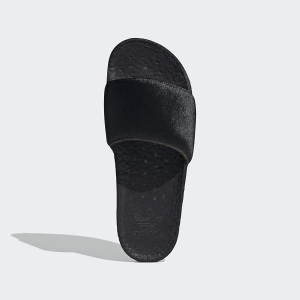 black adilette boost slides