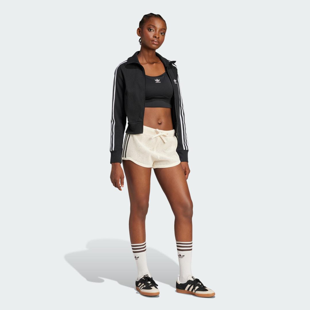 adidas Originals Premium Crochet Sprinter Shorts in Brown