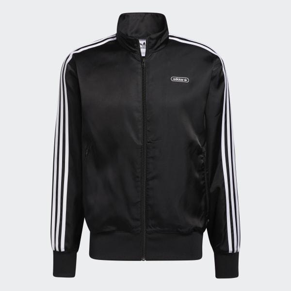 adidas Satin Firebird Track Jacket in Black/White (Black) for Men - Lyst