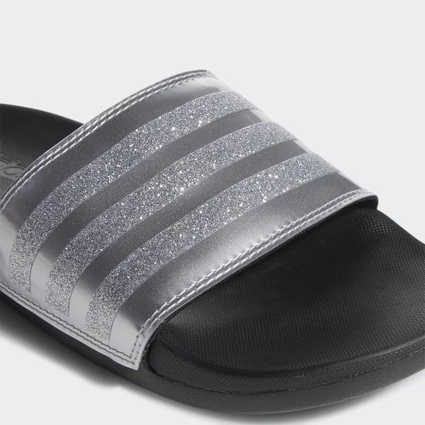 adidas adilette slides silver