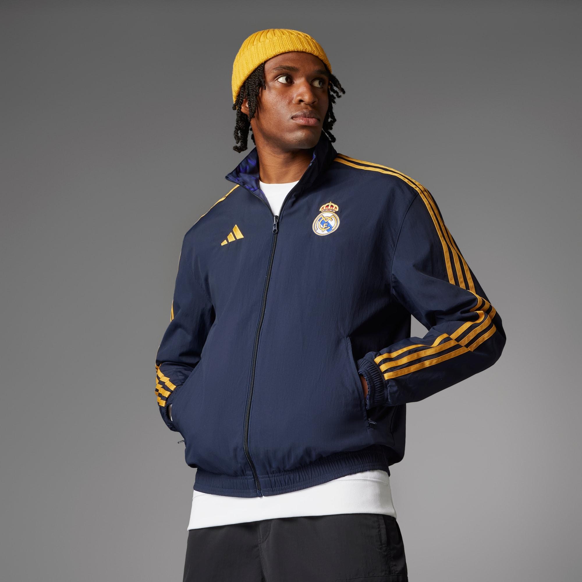 adidas Real Madrid Anthem Jacket in Blue for Men | Lyst UK