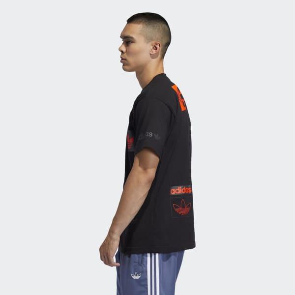 adidas multi logo tee