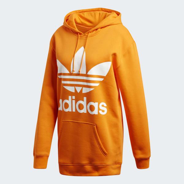 orange adidas trefoil hoodie