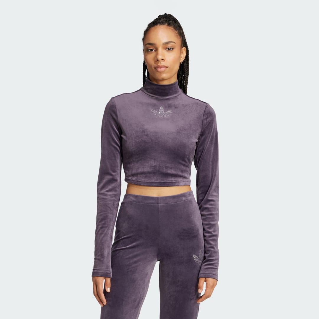 adidas velvet top womens