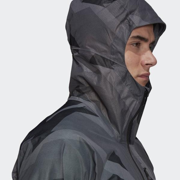 adidas Synthetic Terrex Agravic Graphic 2.5 Layer Rain Jacket in Grey  (Gray) for Men | Lyst