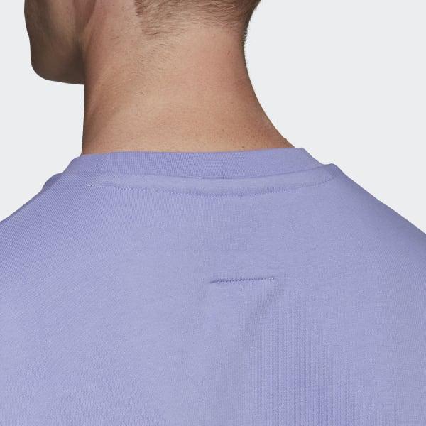 adidas mod trefoil crew sweat purple