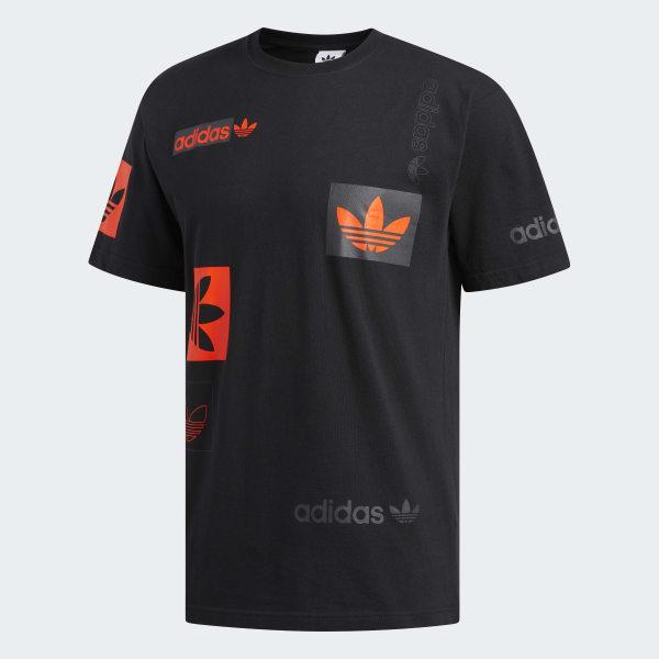 adidas multi logo tee