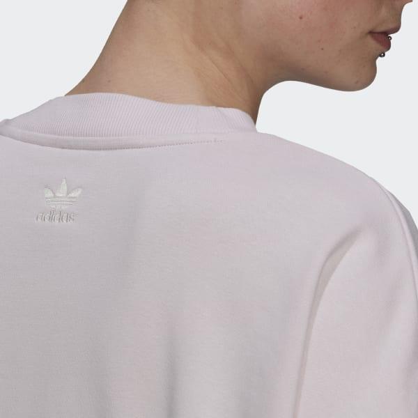 adidas Cotton Tennis Luxe Graphic Sweater in Pink | Lyst