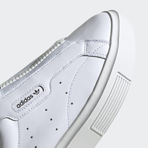 adidas Sleek Super Zip Shoes in White - Lyst