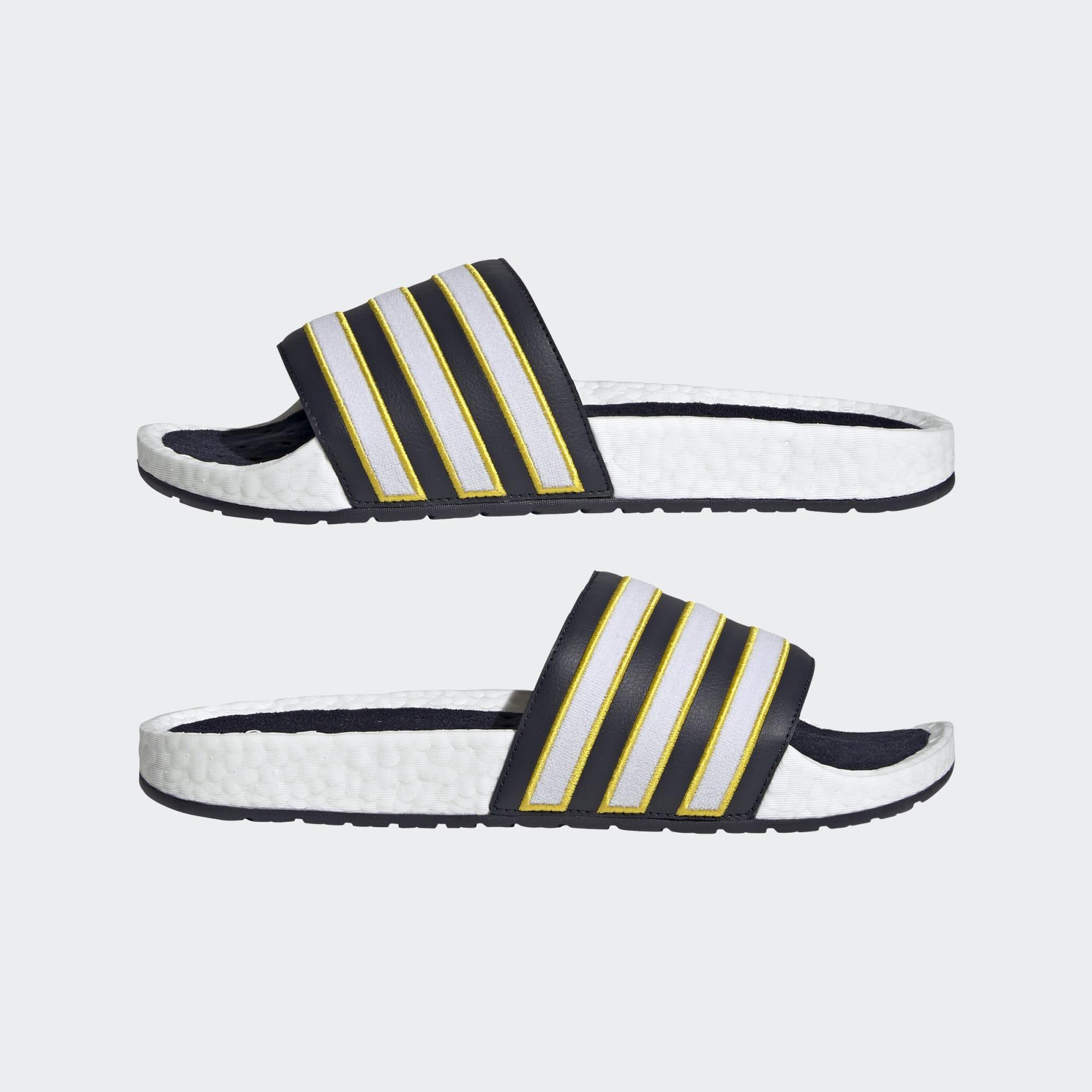 Flip Flops Adilette Boost Slides Snakeskin Adidas Adilette Boost Slides In  White For Men Lyst UK