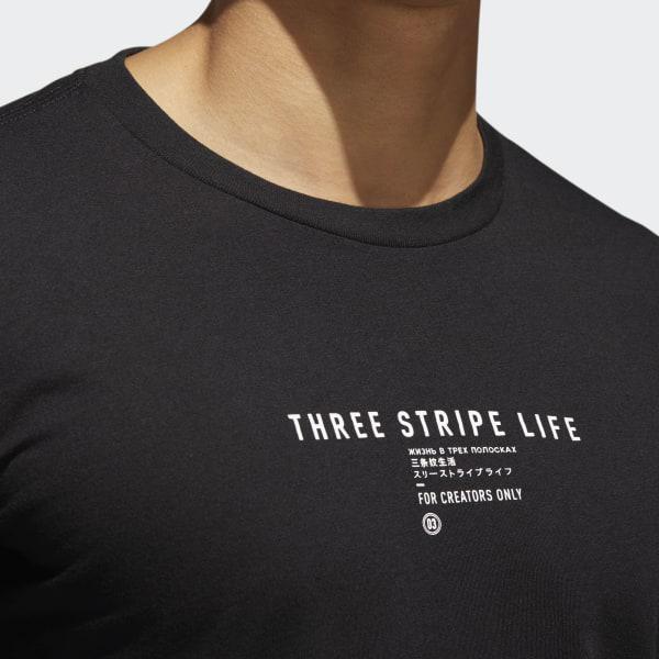 Buy > adidas three stripe life shirt > in stock