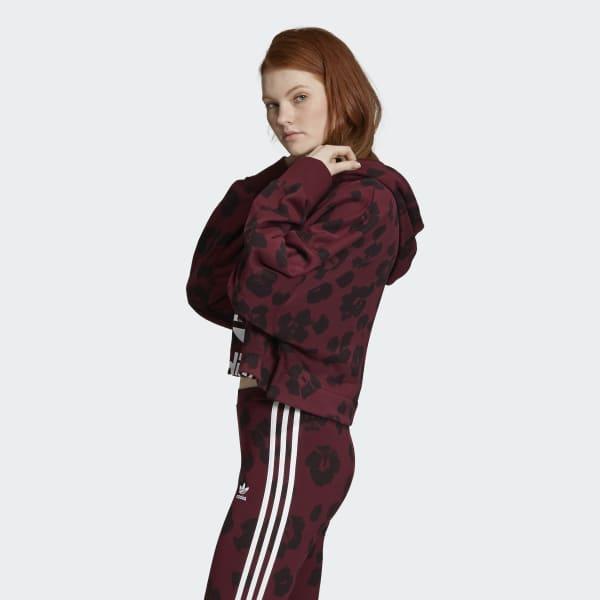 adidas Cotton Cropped Leopard-print 