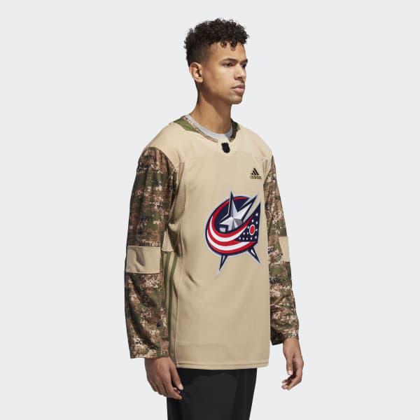 blue jackets camo jersey