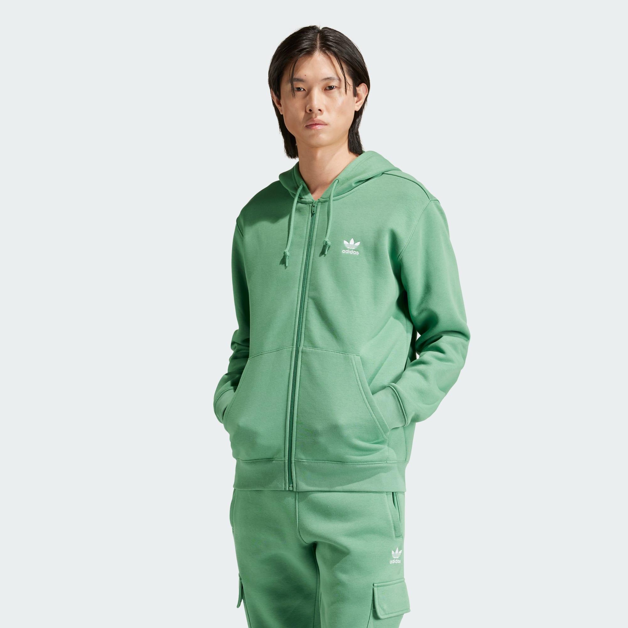 Adidas originals essential overhead hoodie green hotsell