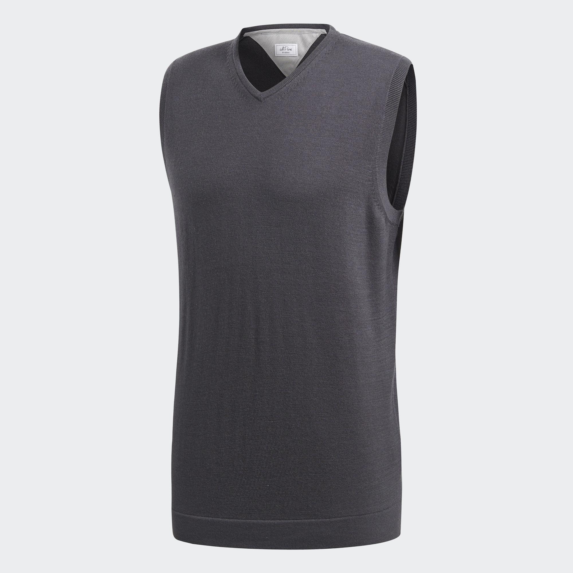 adidas Wool Adipure Sweater Vest in Black for Men - Lyst