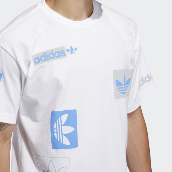adidas multi logo tee