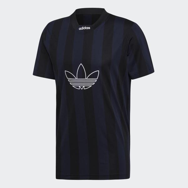 adidas Synthetic Stripes Jersey in Black for Men - Lyst