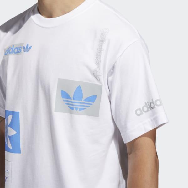 adidas multi logo tee