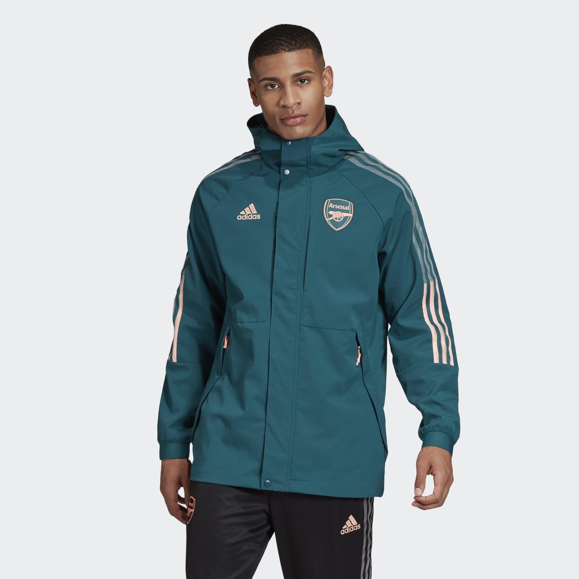 adidas Arsenal Travel Jacket in Green for Men | Lyst UK