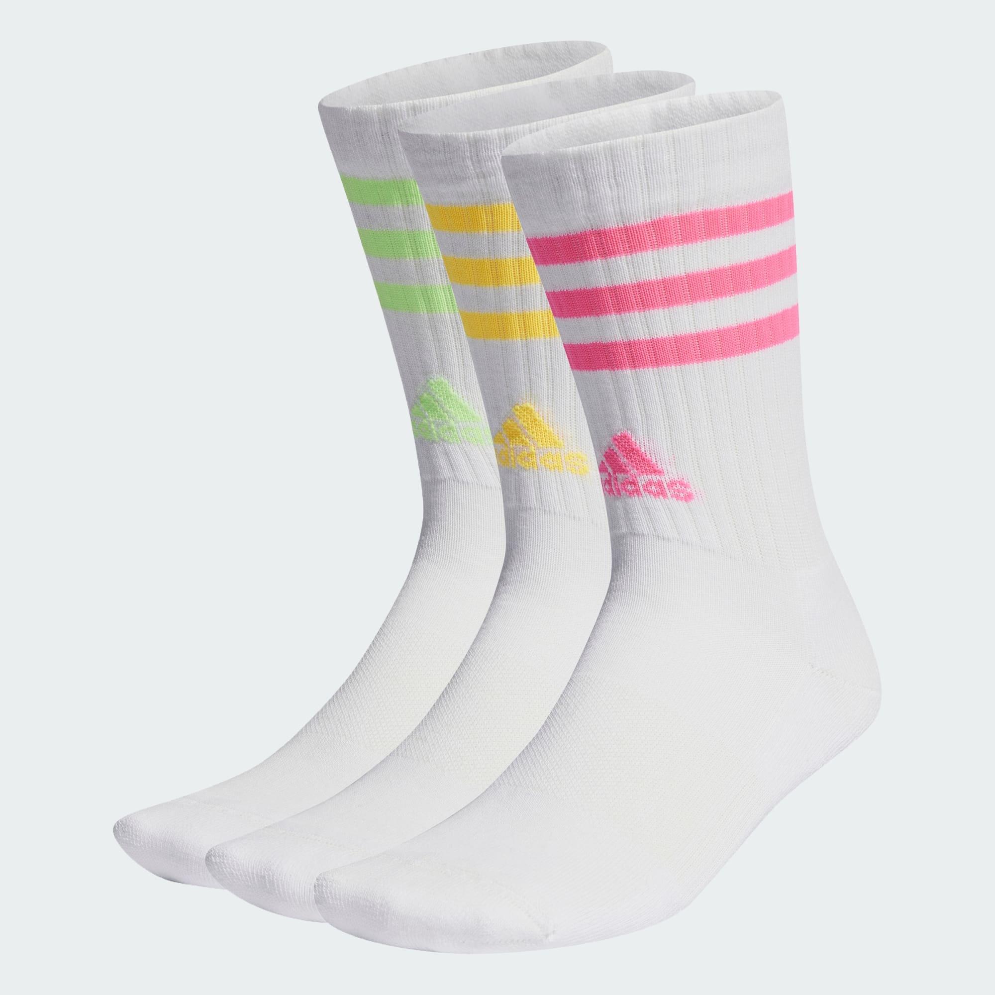 Buy adidas 3-Stripes Linear Half-Crew Cushioned Socks (3 Pack