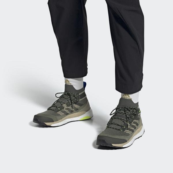 terrex free hiker blue hiking shoes