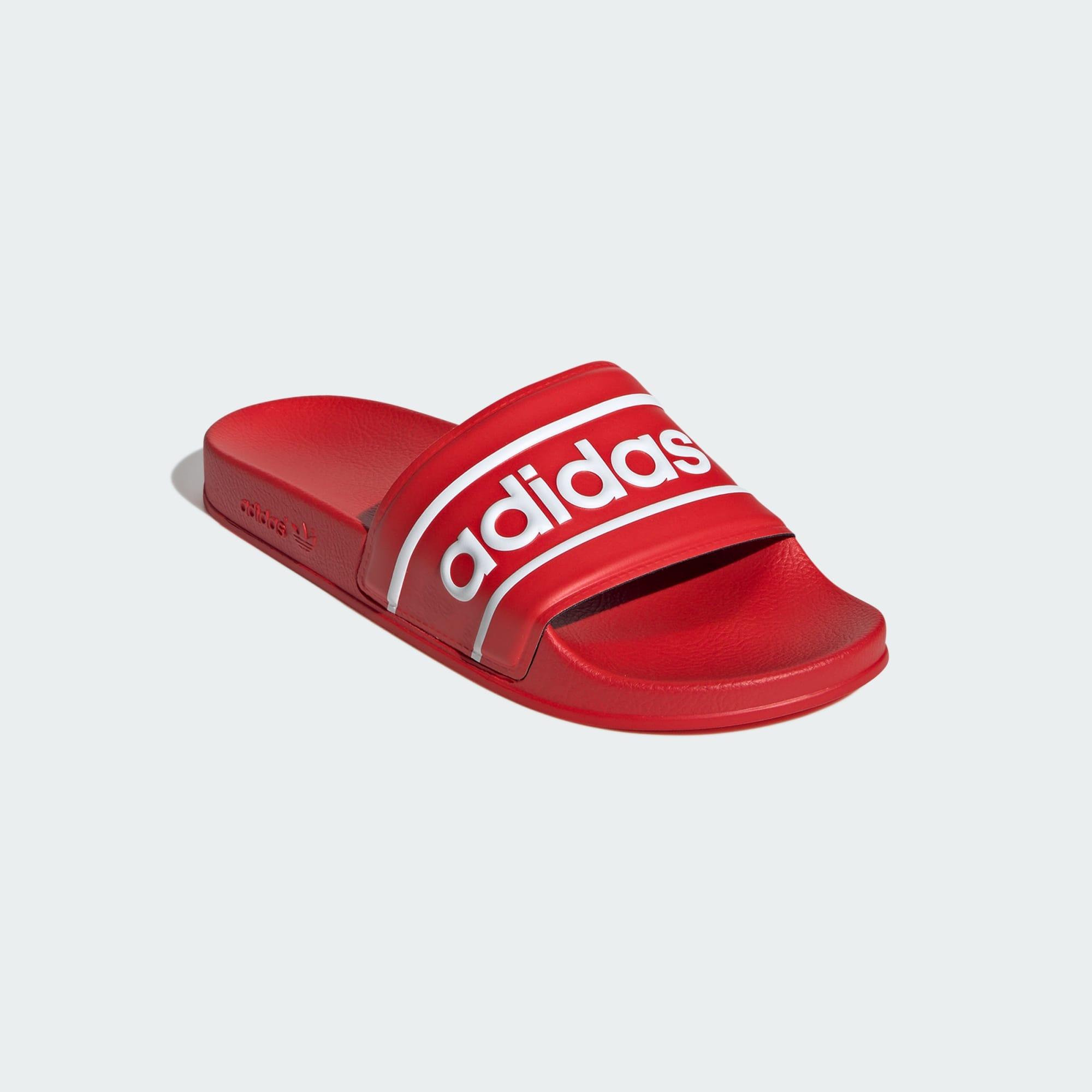 adidas Adilette Slides in Red for Men Lyst UK