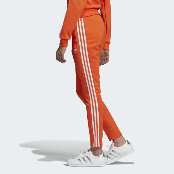 womens orange adidas pants