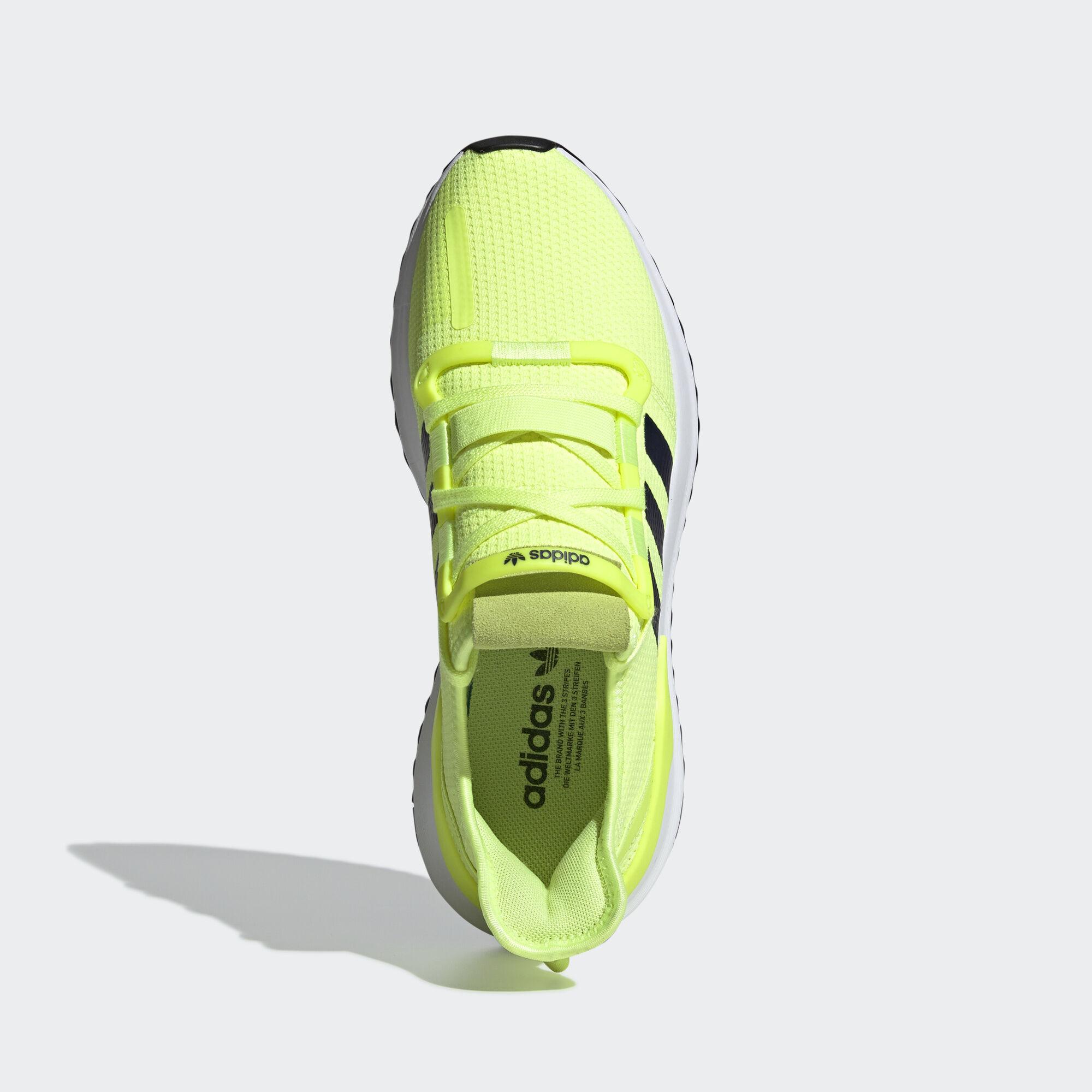 adidas originals u path trainers in grey and yellow