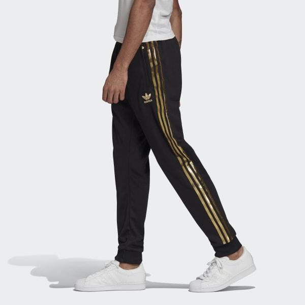 adidas Synthetic Sst 24k Track Pants in Black/Gold (Black) for Men ...