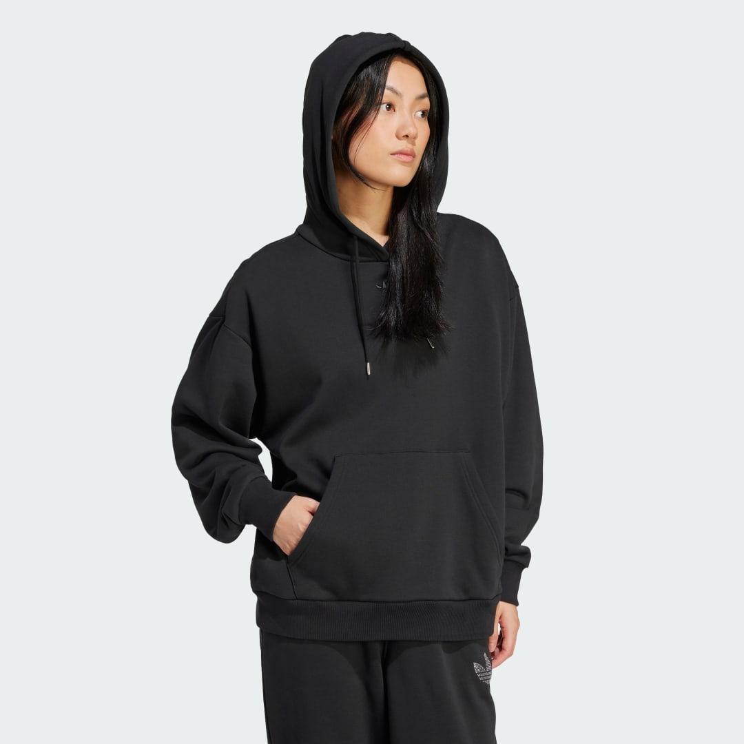 Black adidas oversized hoodie discount
