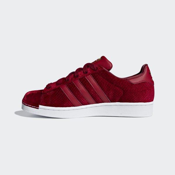 adidas superstar velvet red
