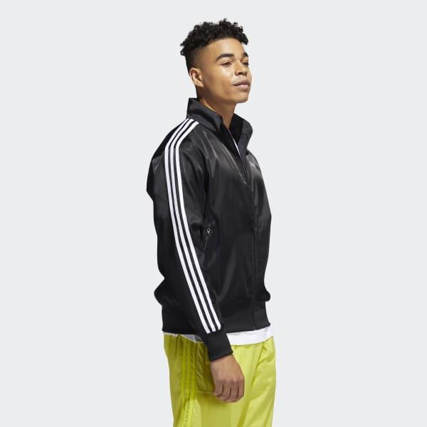 adidas Satin Firebird Track Jacket in Black/White (Black) for Men - Lyst