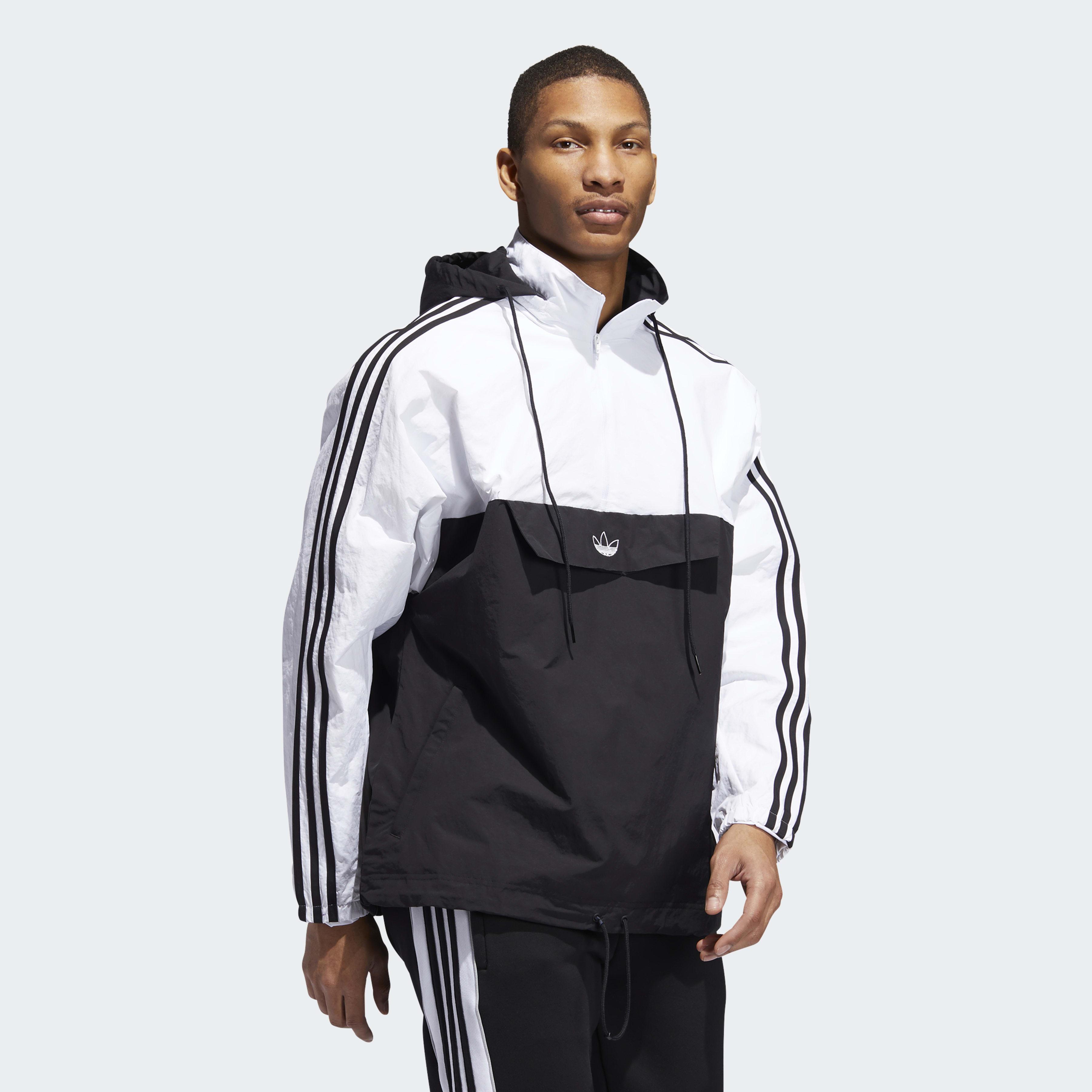 Veste Outline Half-Zip Anorak adidas pour homme en coloris Noir | Lyst