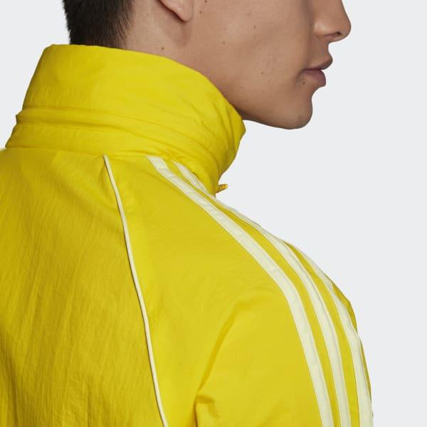 adidas sst windbreaker yellow