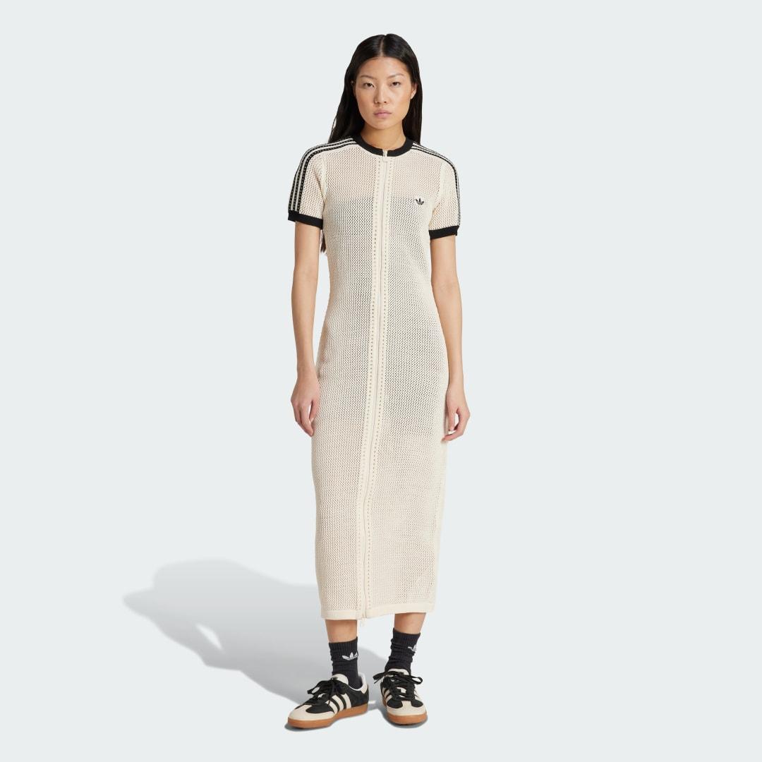 adidas Originals Premium Crochet Dress in Natural Lyst UK